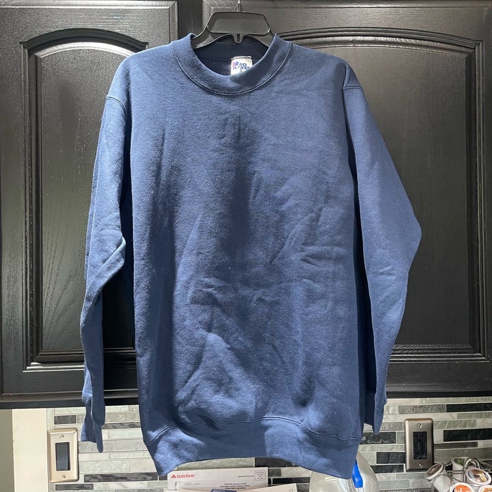 Vintage 1990s Pro Player Blank Navy Sweater Youth XL (18-20)